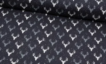 Jersey - winterlicher Hirsch Dunkelgrau