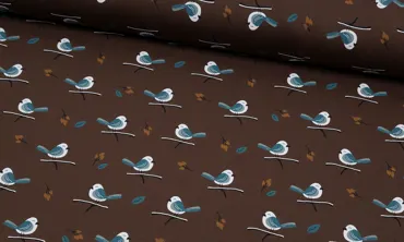 Jersey - Vogelleben Braun