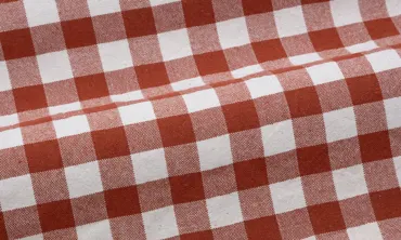 Baumwollstoff Karos XL - Terracotta