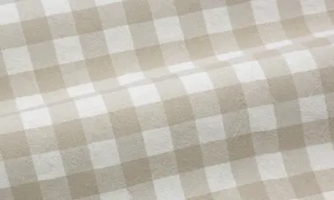 Baumwollstoff Karos XL - Sand