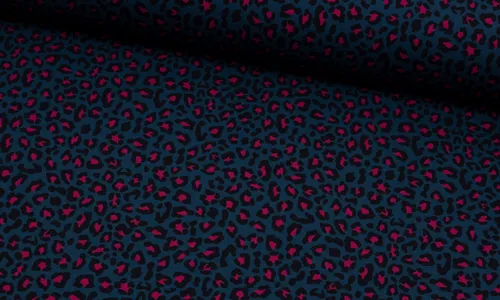 French Terry Fräulein von Julie Leoprint Dark Petrol Pink HDFTD-2007.jpg