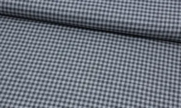 Flanell Karos - Grau Schwarz