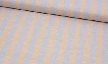 Leinen Baumwoll Mix - Blockstreifen Gelb Natur