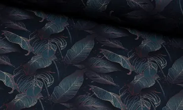 French Terry Fräulein von Julie - Dark Monstera