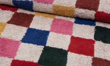 Tufting Stoff - Karos Multicolor