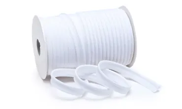 Paspelband 10 mm - col 002 Weiss