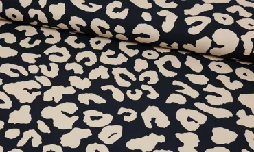 Canvas - Leopard Schwarz Beige