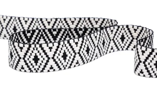 Gewobenes Band 40 mm Rhombus Schwarz Natur 49-040-322001.jpg