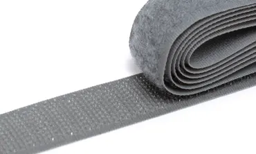 Klettverschluss 20 mm - Mausgrau