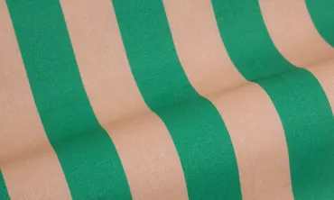 Canvas Blockstreifen - Smaragd Puder