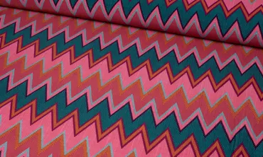 Badelycra - Chevron Fuchsia Petrol