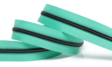 Reissverschluss 6 mm Metallic - Mint Gun Metal