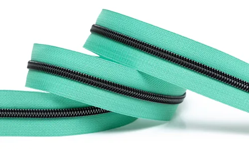 Reissverschluss 6mm metallic Mint Gun Metal 20-106-251008.jpg