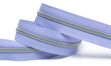 Reissverschluss 6 mm Metallic - Helllila Silbergrau