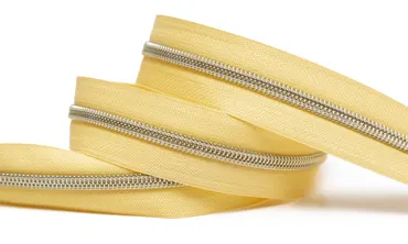 Reissverschluss 6 mm Metallic - Hellgelb Light Gold