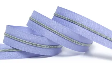 Reissverschluss 4 mm Metallic - Helllila Silbergrau