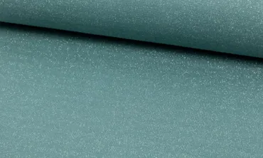 Bündchen Glitzer - Dunsttürkis Silber