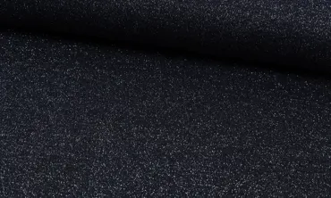 Bündchen Glitzer - Schwarz Silber