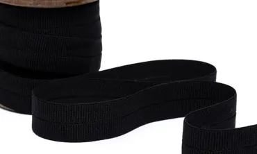 Falzgummi 20 mm gerippt - Schwarz