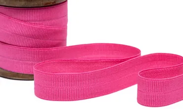 Falzgummi 20 mm gerippt - Pink