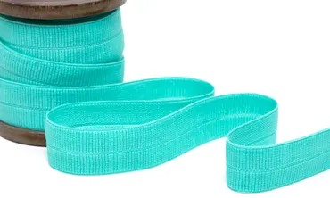 Falzgummi 20 mm gerippt - Türkis