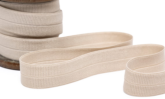 Elastisches Glanz Einfassband Uni Türkis