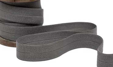 Falzgummi 20 mm gerippt - Grau