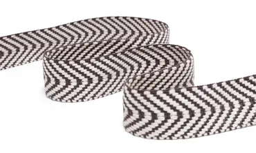 Gewobenes Band 40 mm - Big Herringbone Taupe