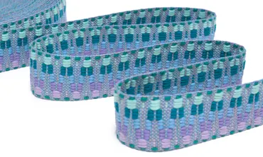 Gewobenes Band 40 mm - Aztec Multicolor Dunsttürkis