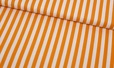 Baumwolle Tula Pink - Tent Stripes Orange Ecru