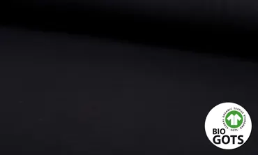 BIO French Terry Brushed - Schwarz