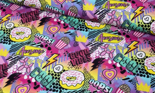 French Terry Comic Style Pink 10-003-101005.jpg