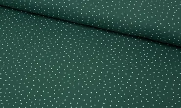 Double Gauze - Tiny Dots Dunkelgrün