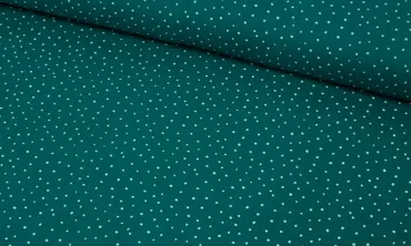 Double Gauze - Tiny Dots Petrol