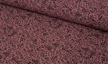 Double Gauze - Tiny Flowers Marsala