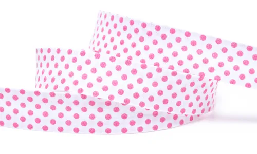 Schrägband 18mm Weiss mit rosa Punkten .jpg
