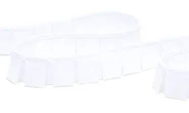 Faltenband 20 mm - Weiss