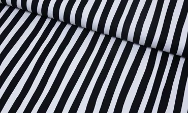 Canvas Streifen Abstrakt - Schwarz Weiss