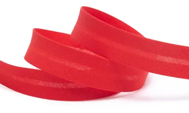 Schrägband 18 mm - col 047 Coralrot