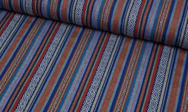 Jacquard - Tribal Multicolor Blau