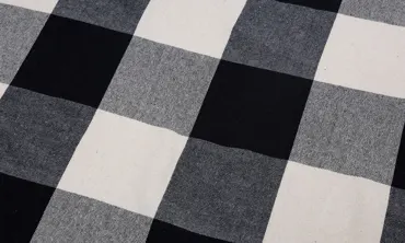 Baumwollstoff Karos 3XL - Schwarz