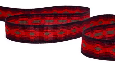 Gewobenes Band 40 mm - Tribal Rot Weinrot Bordeaux