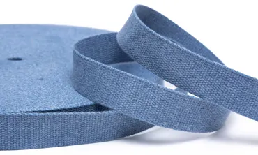 Gurtband 30 mm Baumwolle - Jeansblau meliert