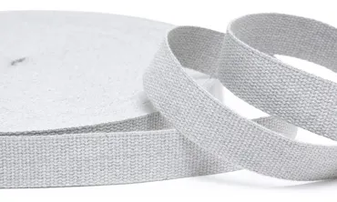 Gurtband 30 mm Baumwolle - Hellgrau meliert