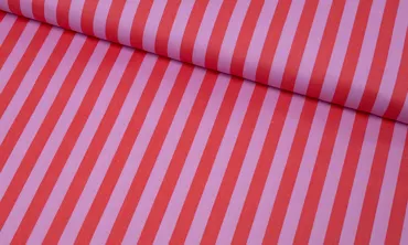 Baumwolle Tula Pink - Tent Stripes Coral Flieder