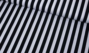 Baumwolle Tula Pink - Tent Stripes Schwarz Weiss
