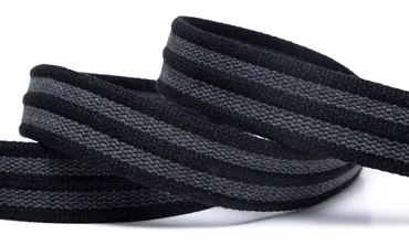 Gurtband 40 mm gesteppt - Schwarz Grau