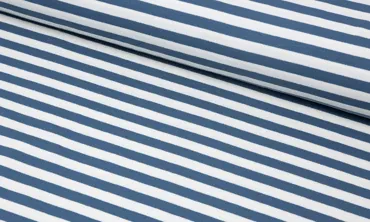 French Terry - Streifen Jeansblau