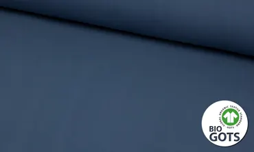 BIO French Terry Brushed - Jeansblau