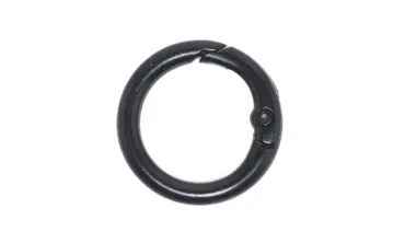 Ringkarabiner 17 mm lackiert - Schwarz